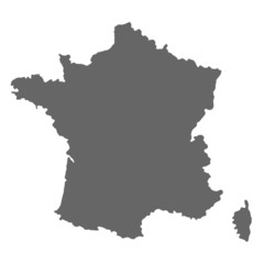 Frankreich Karte (grau)