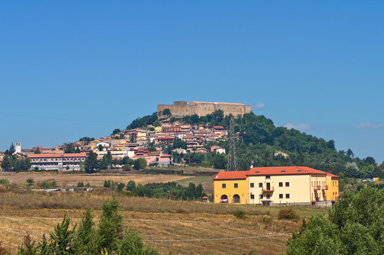 Panoramic view of Lagopesole. Basilicata. Italy.