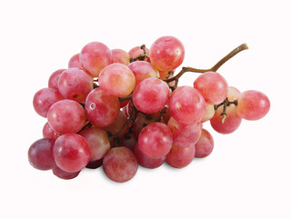 red grape on white background