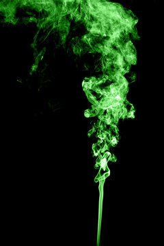 Green colored smoke
