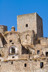 Panoramic view of Craco. Basilicata. Italy.