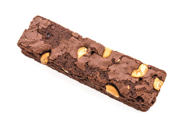 Brownie isolated on white background