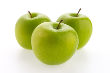 Green apple isolated on white background
