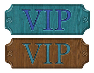 VIP label tag isolated on white background
