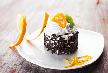 dessert with fruits