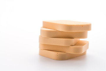 Face sponge powder isolated on white