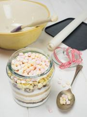 ingredients and utensils for baking cookies