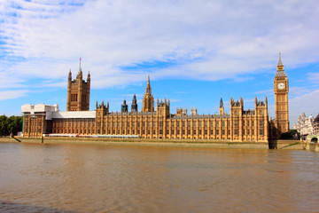 Fototapeta na wymiar big ben and houses of parliament, london