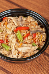 Rice chicken vegetable