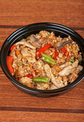 Rice chicken vegetable