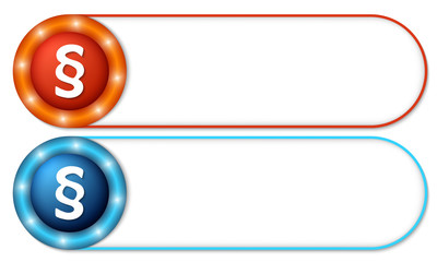 Fototapeta premium set of two buttons with paragraph