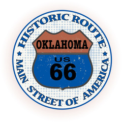 historic route oklahoma stamp