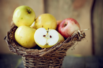 Apples in the basket