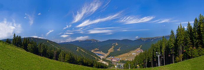 Fototapeta premium View of the valley. Ukrainian Carpathians