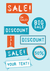 Vector price tags and stickers