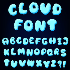 cloud alphabet for design