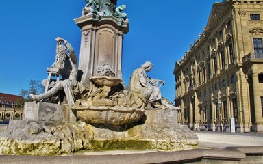 Künstlerfiguren am Frankoniabrunnen, Würzburg
