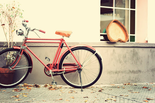 Vintage bicycle in the street
