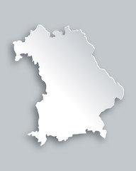 Fototapeta na wymiar Karte von Bayern