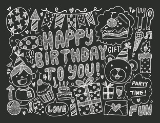 Doodle Birthday party background