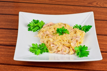 Pasta with shrimps