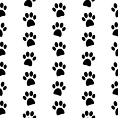 Paw symbol seamless pattern