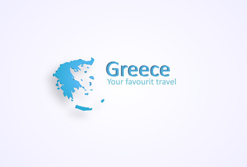 Vector map of Greece