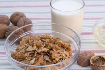 Breakfast cereal in a bowl