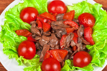 Roasted beef and mushrooms
