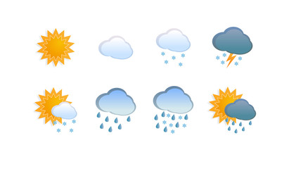 Weather icon set for web sites