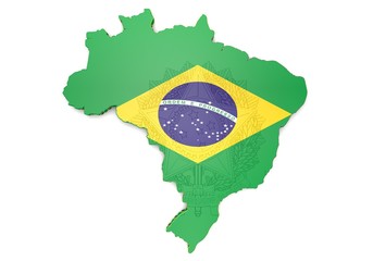 map illustration of Brazil