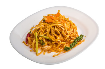 Fried noodles with vegetables