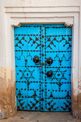  Traditional entrance door of a house in Gafsa,Tunisia