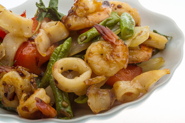 Seafood with vegetables