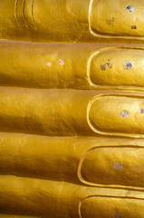 reclining buddha feet.