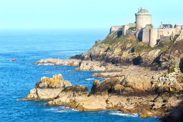 Fototapeta na wymiar Castle of La Latte. Exterior view. (Brittany, France)