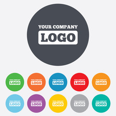 Logo sign icon. Place for logotype.