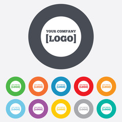 Logo sign icon. Place for logotype.