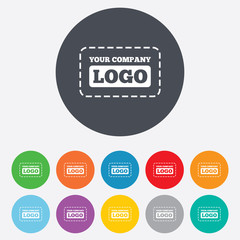 Logo sign icon. Place for logotype.