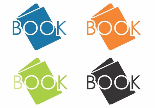 Education book symbol logo vector set
