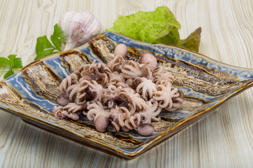 Boiled octopus