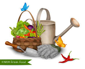 Farm fresh food concept
