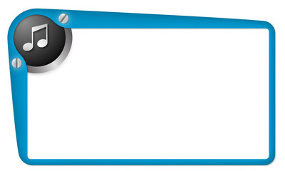 Obraz premium vector box for text with music icon