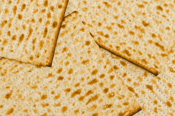 a group of rectangular Matzot, the traditional Jewish bread