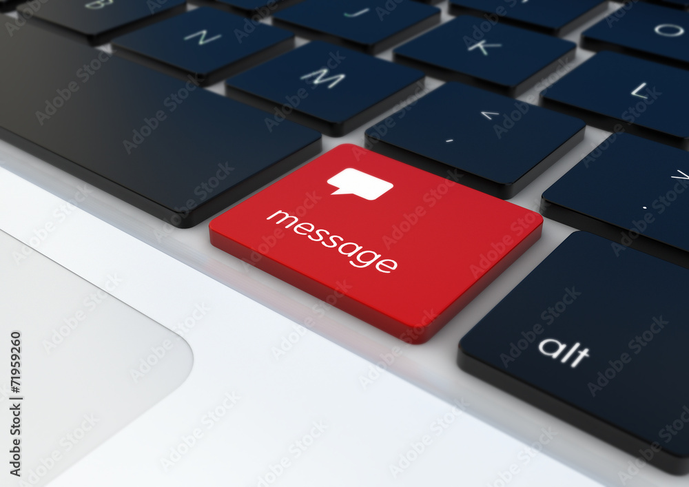 Fototapete message button