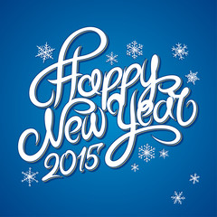 Happy New Year Lettering Greeting Card