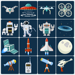 Space Flat Icon Set