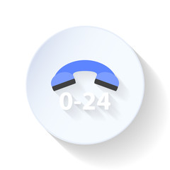 Non-stop service flat icon