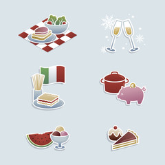 Food concepts icons