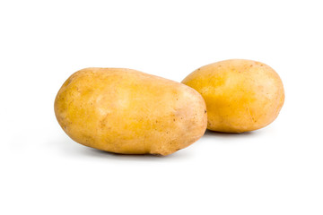 New potato isolated on white background close up